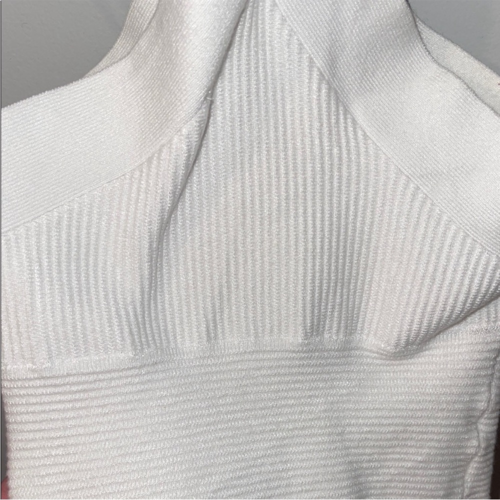 Abercrombie & Fitch Woman’s Knit Criss Cross Crop Top White Size Small - Picture 13 of 14